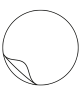 Aufkleber mit Weißdruck 4/0 farbig bedruckt rund (kreisrund konturgeschnitten)