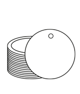 Bierdeckel Kreis d = 60 mm gebohrt