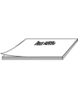 Block mit Leimbindung und Deckblatt, DIN A4 quer, 200 Blatt, 4/0 farbig einseitig bedruckt