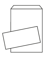 Briefumschlag DIN C5 (Lasche an der schmalen Seite), haftklebend ohne Fenster, einseitig 1/0 schwarz-/weiß bedruckt