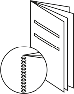 Broschüre mit Metall-Spiralbindung, Endformat DIN A4 quer, 100-seitig