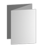 Einladungskarte DIN lang 6-seiter Zickzackfalz 4/4 farbig + Sonderfarbe Silber