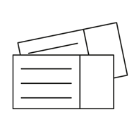 Eintrittskarte DIN A5 quer, ohne Perforierung und ohne Nummerierung (4/4 beidseitig bedruckt)