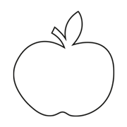 Hochwertige Etiketten auf Rolle in Apfel-Form