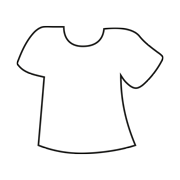 Hochwertige Etiketten auf Rolle in Shirt-Form
