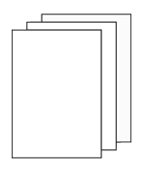 Loseblattsammlung 14,8 cm x 14,8 cm, 100 Blätter pro Sammlung, vorne schwarz (1/0)
