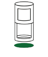 Runder Automatikstempel mit grüner Farbe