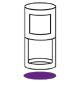 Runder Automatikstempel mit violetter Farbe