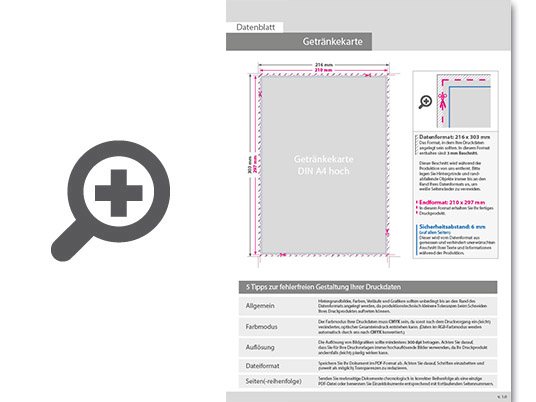 Product Bild getr__nkekarte_mit_3-fach_drahtheftung__endformat_din_a4__8-seitig