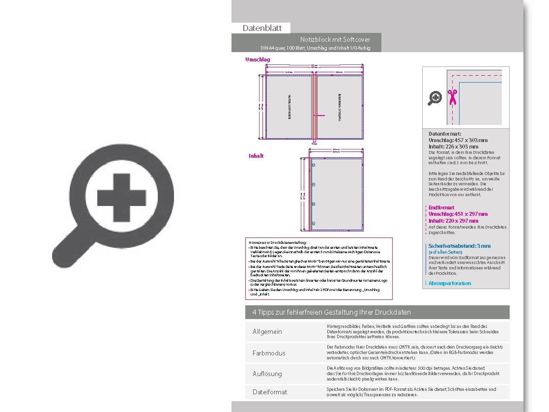 Product Bild block_mit_softcover__din_a4_quer__100_blatt__umschlag_und_inhalt_1_0-farbig_schwarz_einseitig_bedruckt